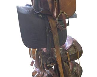 Leather riding and side saddles