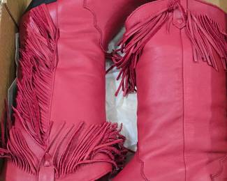 Dingo Deerskin women’s 7 1/2 Red boots