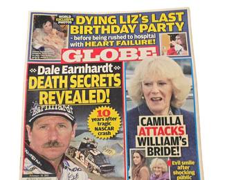 Dale Earnhardt collectible Globe magazine