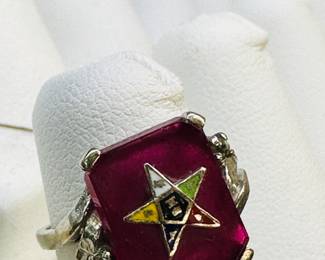 10k gold eastern star ring