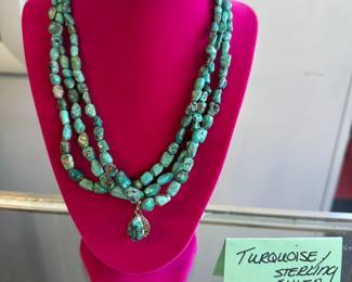 Sterling silver turquoise necklace