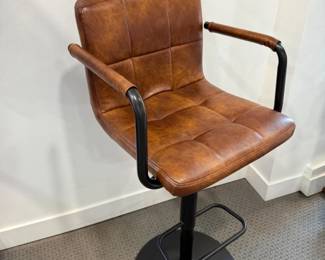 9 DuhomeFauxLeatherAdjustableSwivelBarStool