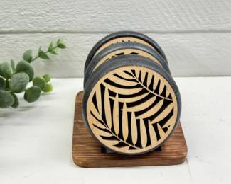 22 GadflyFlynnStoneCoasterswWoodenLaserArt