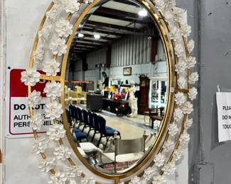 Ceramic Flowered Mirror Orlando Estate Auction
