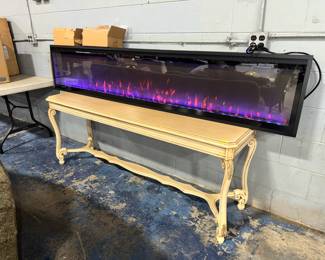 Electric Fireplace and Console Table Orlando Estate Auction