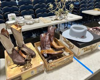 Lucchese Cowboy Boots & Bailey Hat Orlando Estate Auction
