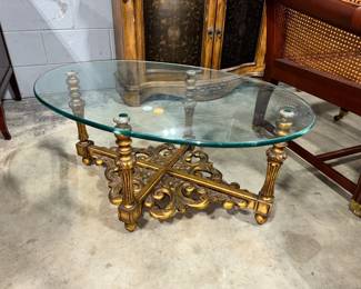 Vintage Glass top Coffee Table Orlando