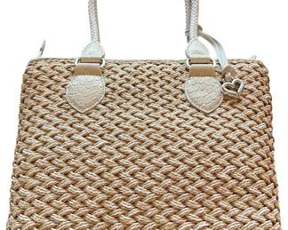 Brighton Eva Straw Tote Sand Pearl NWT