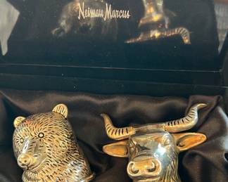 Bull & Bear Neiman Marcus Wine Bottle Stoppers