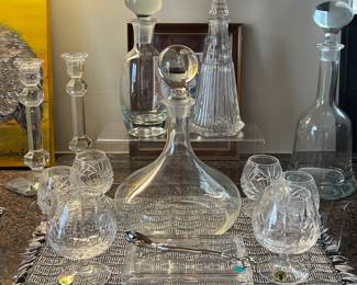 Waterford, Gorham, Heisey Ridgeleigh Decanter w Original Stopper, ...