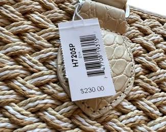Brighton Eva Straw Tote Sand Pearl NWT