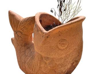 Large Terra Cotta Fish Planter