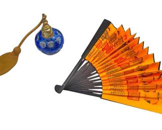 Vintage Perfume Atomizer Oriental Fan