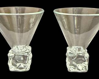 DiSaronna Melting Ice Cube Martini Glasses