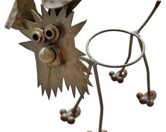 Metal Dog Planter Holder