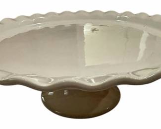 White Ceramic Portuguese Cake Plate