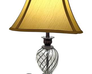 Swirled Glass Metal Lamp