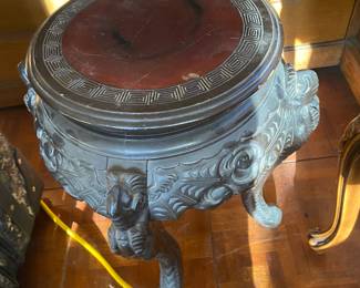 antique Chinese carved rosewood table or plant stand