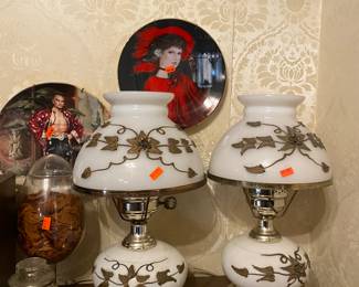 Vintage electric hurricane lamps