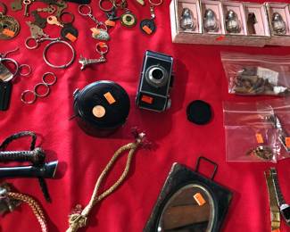 Camel bells. Vintage mirror. Vintage camera