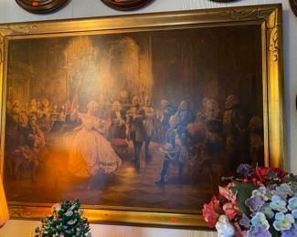 framed painting/print titled "French Court Painting" by Georg Schobel