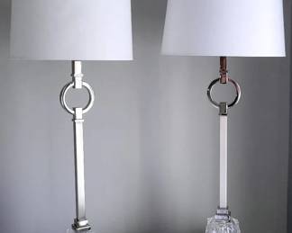 UTTERMOST Nickel Glass Buffet Lamps
