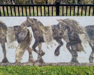 Large Procession Printed Canvas