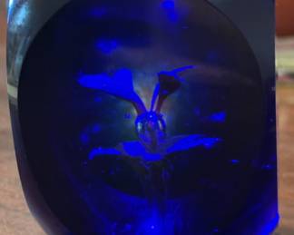 Paperweight, John Degenhart Window Weight - Cobalt Blue, glass, c. 1920s