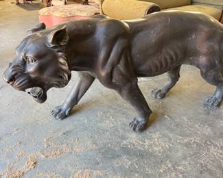Bronze Panther, Unsigned/BSC Baseball Panther Sculpture, Bronze