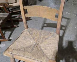 Caned Chairs (Set of 5), 34" h x 17.25" w x 15.5" d, 19th C.