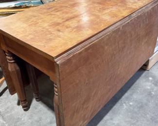 Rectangle Post Leg Table, Cherry wood, 29" h x 46" w (60" w open), 20.75" w (folded)