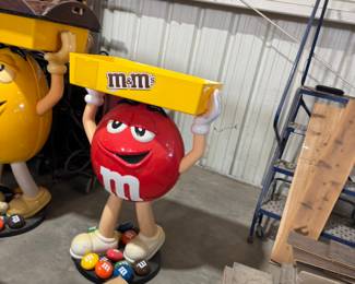 M 'n M Display Red, plastic, 40" h x 28.5" w x 18" d