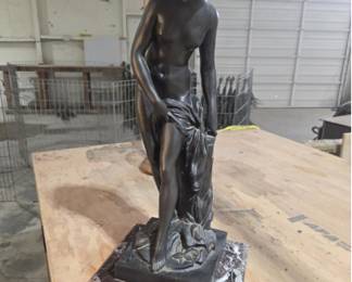 Bathing Beauty Bronze, Falconet reproduction, 24.5" h x 11.5" w x 9-3/8" base