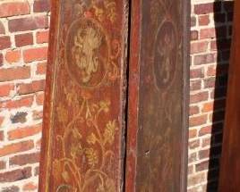 18th Century Nicely Inlay One Door Column Cabinet 6'5" tall