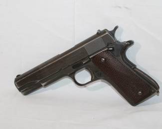 Colt M1911A1 .45 caliber Pistol serial NO. 1706147 Marked UNITED STATED PROPERTY  U.S. ARMY,  manufactured 1944. Has holster.  *** ALL ATF LAWS APPLY ***