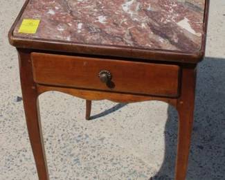 Louis XVI Style Cherry Rafraichissoir w/ Marble Top