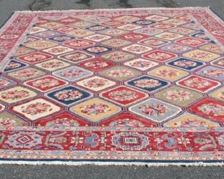 Soumuk handknotted wool Rug 112' x 18.5'