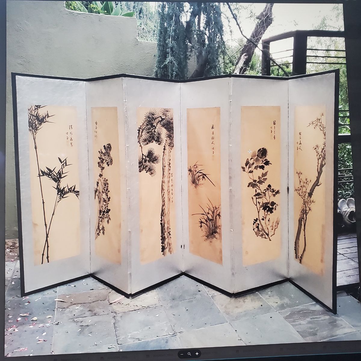Antique Byobu screen