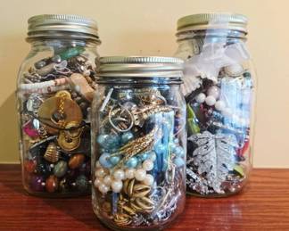 3 Mystery Jars of Mixed Jewelry