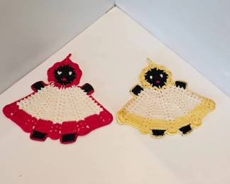 Hand-Crocheted Doll-Shaped Pot Holders