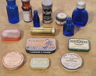 Vintage Medicine Bottles and Tins