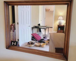 Ethan Allen Maple Wood Mirror, 35×45 in