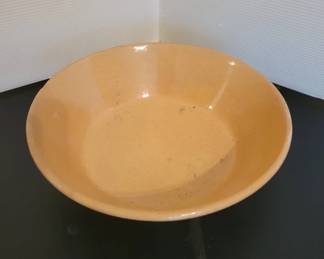Yellow Ceramic Bowl, 11 Inches Wide