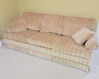 Beige Three-Cushion Sofa, 1980s Design