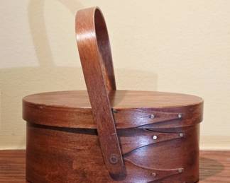 Oval Wooden Shaker Box With Handle