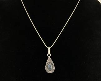 Labradorite Silver Necklace