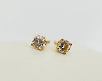 Diamond Solitaire Earrings