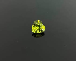 Peridot Heart Cut Gemstone