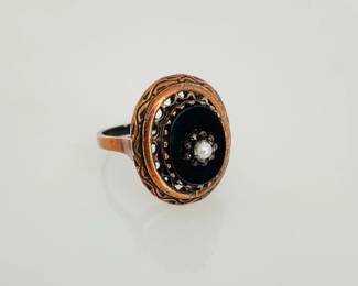 Vintage Copper Colored Silver Ring