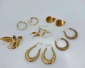 Delicate Gold Tone Earrings